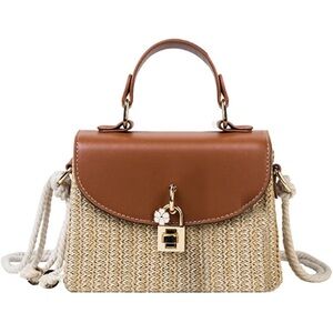 Crossbody Bag Women Straw Purse Fashion Shoulder Tote Handbag Bucket Bag